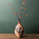 Axyaa Retro Chinese-style Porcelain Flower Vase Set - Earthenware & Kiln-transformed Accessories