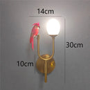Axyaa Nordic Modern Bird Egg Wall Lights with Milk White Lampshade, Iron Art Luxury Bed Lighting