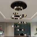 Axyaa Crystal Chandelier Stair Pendant Lamp Living Room Pendant Lights