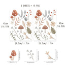 Boho Mushroom Leaves Nursery Wall Decals by Axyaa