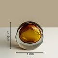 Axyaa Glass Vase Artificial Flowers Desk Decoration Modern Home Decor