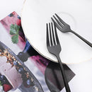 Axyaa Gold Cutlery Set: 4Pcs Stainless Steel Flatware Knives Forks Spoons Teaspoons