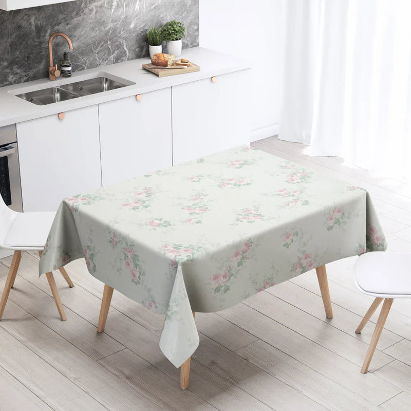 Axyaa Floral Tablecloth: Anti-Stain Waterproof Home Decoration for Kitchen, Fireplace, Countertop