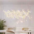 Axyaa Crystal Chandelier: Luxury Living Room & Dining Pendant Light