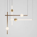 Axyaa Glass and Metal Chandelier for Bedroom, Clothing Store, Restaurant, Bar Decor