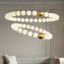 Axyaa White Acrylic Nordic Chandelier Pendant Ball Lamp for Dinning Decor