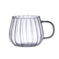 Axyaa Pumpkin Glass Cups - 400ml High Borosilicate Coffee Tea Drinkware