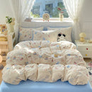 Axyaa Cloud Cotton Lace Summer Quilt Set - Single Thin Cool Quilt