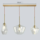 Axyaa Modern Amber LED Glass Chandelier Indoor Lighting Pendant Light