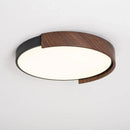 Axyaa LED Walnut Wood Color Ceiling Lamp for Children's Room and Living Room