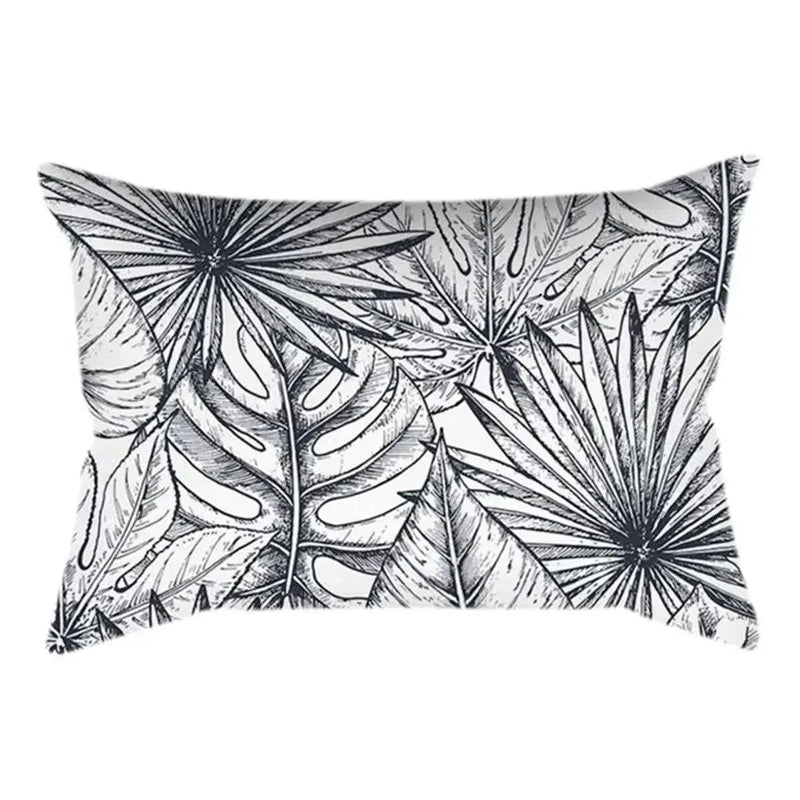 Axyaa Plant Art Polyester Cushion Cover Elegant for Living Room Sofa 30x50cm