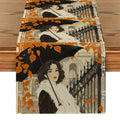 Autumn Maple Leaf Table Runner by Axyaa: Retro Home Dining Decor