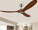 Axyaa 60-Inch Industrial Vintage Wood Ceiling Fan with Remote Control