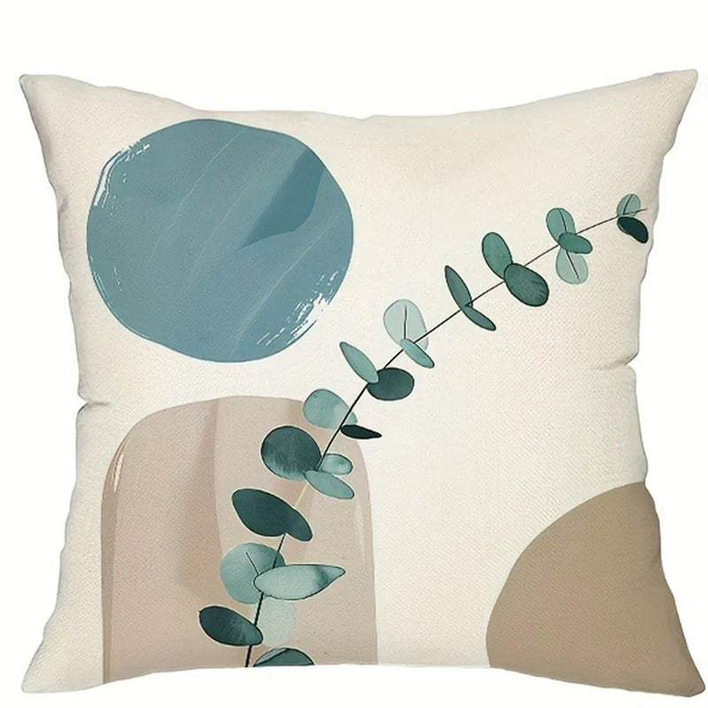 Axyaa Geometric Leaf Pattern Pillowcase for Bohemian Home Decor