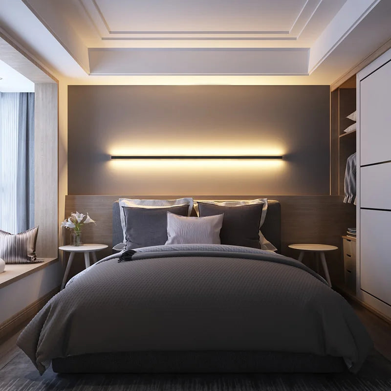 Axyaa Nordic Long Wall Lamp: Modern LED Indoor Lighting Fixtures