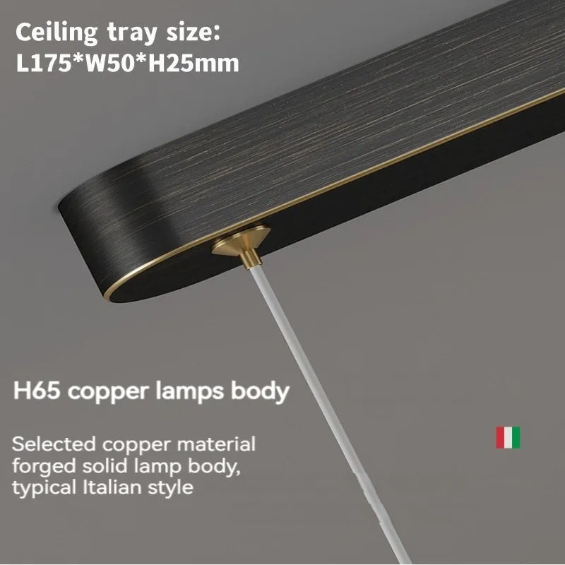 Axyaa Copper LED Pendant Light with Remote Control for Dining Room, Kitchen, Bar & Table