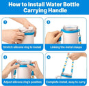 Axyaa Water Bottle Handle Strap for 12-40oz Bottles: Fits Hydro Flask, Stanley Cup