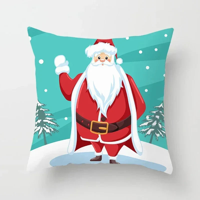 Axyaa Christmas Santa Claus Pillow Set - Festive Home Decor & Gift Option