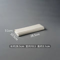 Axyaa Ceramic Folding Long Plate for Sushi, Desserts, Snacks - Solid Color Specialty Tableware