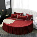 Axyaa Coral Velvet Round Bed Sheet 200-220cm Diameter, Flannel, Winter