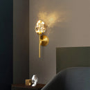 Axyaa Luxury Gold Crystal Wall Sconce for Bedroom, Living Room, Hotel & Hallway