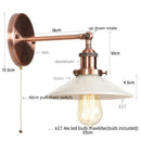 Axyaa White Glass LED Wall Sconce Vintage Industrial Wall Light
