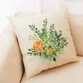 Axyaa Cactus Plant Pattern Linen Pillowcase - Home Decor Sofa Pillow 45*45cm