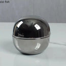 Axyaa Golden Electroplated Ceramic Spherical Bowl with Lid - Restaurant Dessert Soup Steamed Egg Bowl