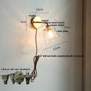 Axyaa Modern Copper LED Wall Lights with Clear Glass Switch
