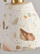Axyaa Terrazzo Chandelier Lamp - Retro Nordic Bedroom Coffee Shop Pendant Light
