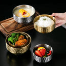 Axyaa Double Layer Stainless Steel Rice Bowl - Golden Ramen Bowls