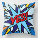 Axyaa Comic Style Boom Bang Dad Pillows Pattern Cushion Cover