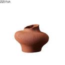 Axyaa Coarse Pottery Vase: Aesthetic Room Decor for Flowers, Plant Pot or Ornaments