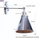 Axyaa Industrial Iron LED Wall Lamp Plug-In Stair Light Fixture