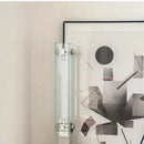 Axyaa Vertical Bauhaus Glass Chrome Floor Lamp - Industrial Style Creative Decor Warm Light
