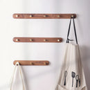 Axyaa Black Walnut Wood Clothes Hook: Stylish Brass Wall Hanger for Bedroom & Foyer