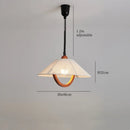 Axyaa French Rubber Wood Cotton Pendant Light Vintage Lighting Fixtures
