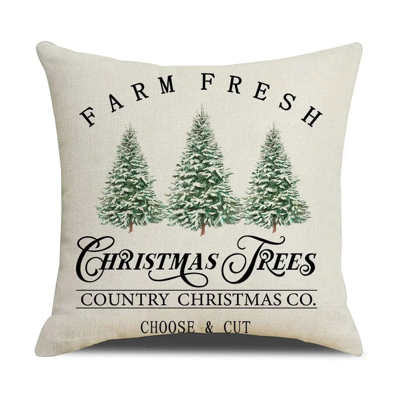 Axyaa Christmas Pine Branch Wreath Pillowcases 45x45 cm