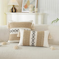 Axyaa Geometric Boho Cotton Cushion Cover for Home Decor