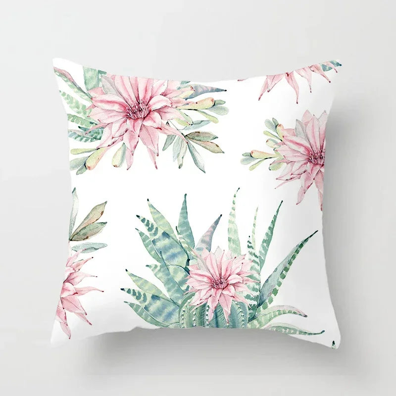 Axyaa Cactus Plants Pattern Cushion Cover Throw Pillow Decor Sofa Pillowcase