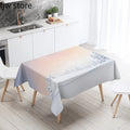Axyaa Geometric Tree Waterproof Tablecloth for Home and Restaurant Decor