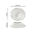 Axyaa Solid Color Rock Texture Ceramic Dessert Soup Salad Plate Set