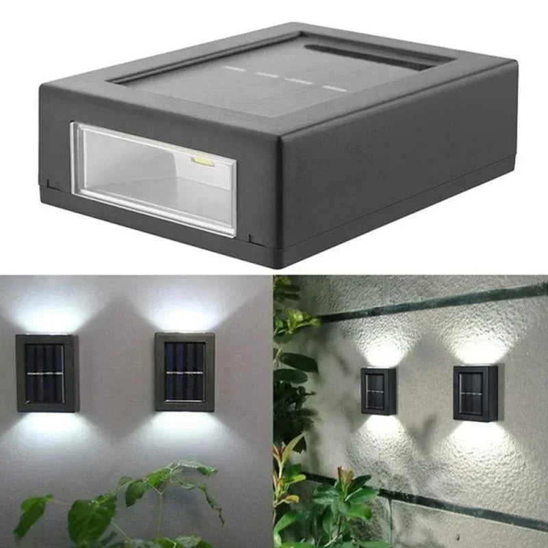 Axyaa Solar Outdoor Wall Spot Lights - Sunlight Powered Waterproof Lamp