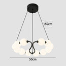 Nordic Black Metal LED Chandeliers by Axyaa