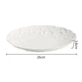 Axyaa Stone Pattern Ceramic Dinner Plate Set - Restaurant Tableware