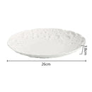 Axyaa Stone Pattern Ceramic Dinner Plate Set - Restaurant Tableware