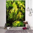 Axyaa Jungle Palm Tree Tapestry: Tropical Plant Leaves Wall Hanging.