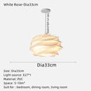 Axyaa White Rose Pendant Chandelier for Kitchen Island Bedroom Romance