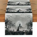 Axyaa Halloween Pumpkin Castle Table Runner