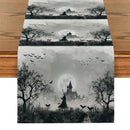 Axyaa Halloween Pumpkin Castle Table Runner